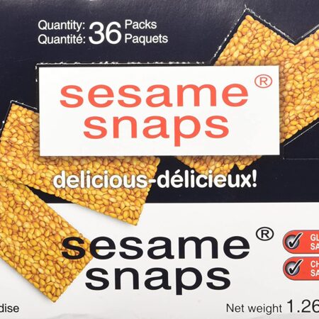 Sesame Snaps retail box of 36 packs x 35 grams