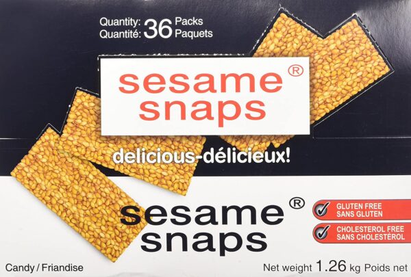 Sesame Snaps retail box of 36 packs x 35 grams